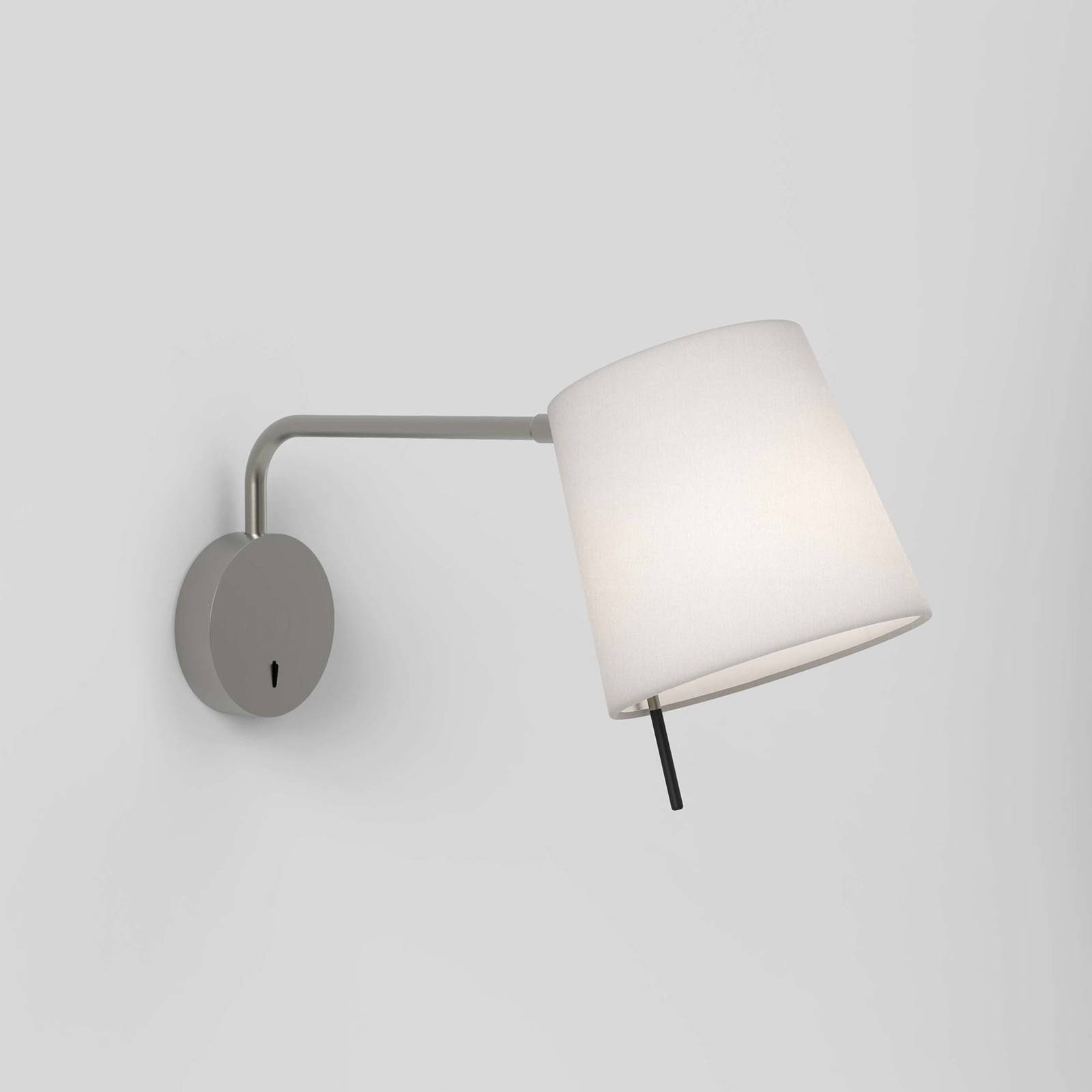 Vägglampa Mitsu Swing, nickel, skärm elfenben