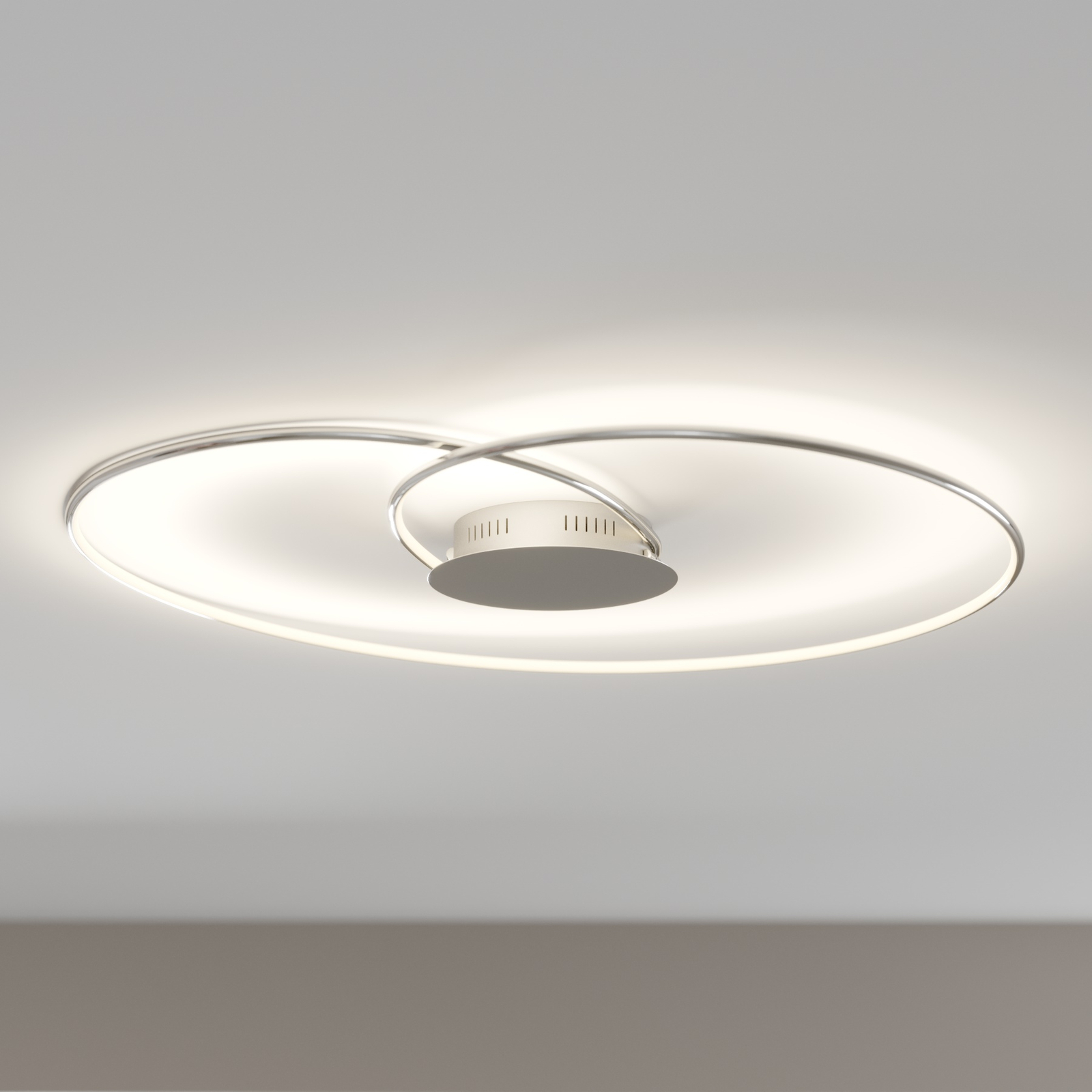 Lindby Joline LED-taklampa, krom, 90 cm