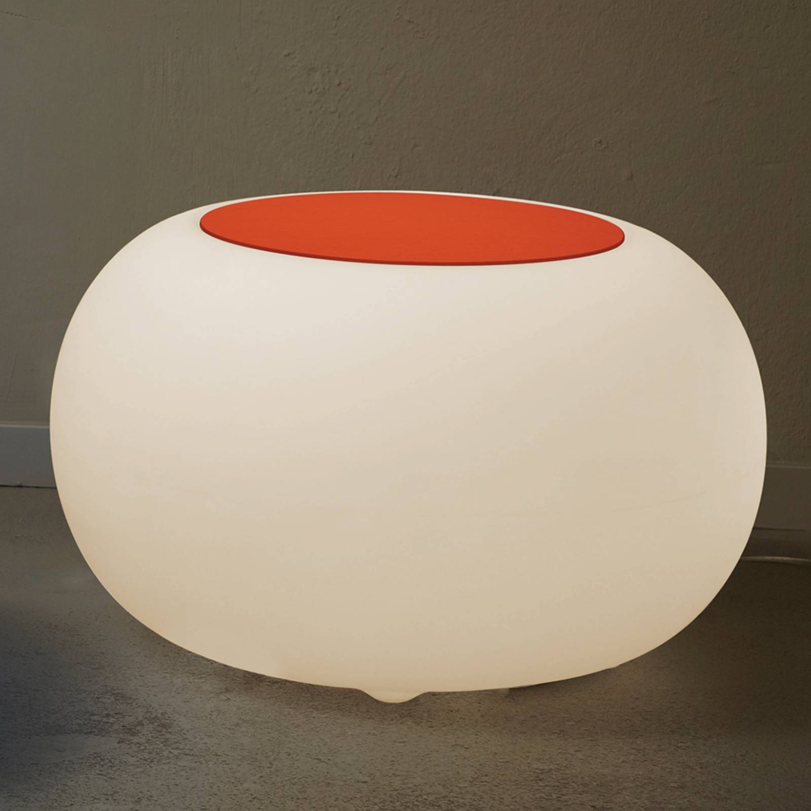 Bord BUBBLE Indoor LED-ljus vit + orange filt