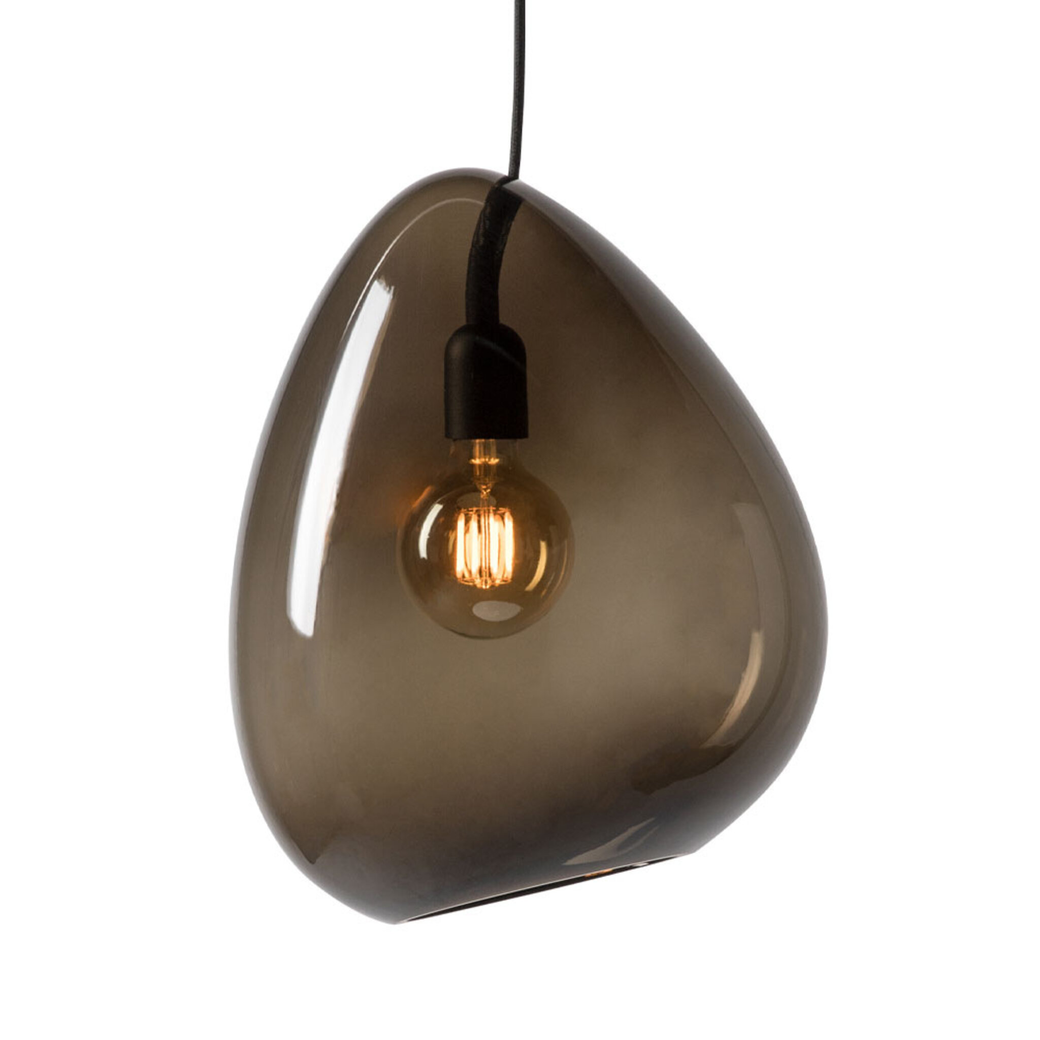 Taklampa Ocean Ø31,5cm Rökfärgad