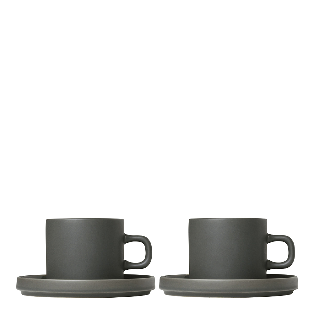 Blomus - Pilar Kaffemugg med fat 2-pack Agave Green