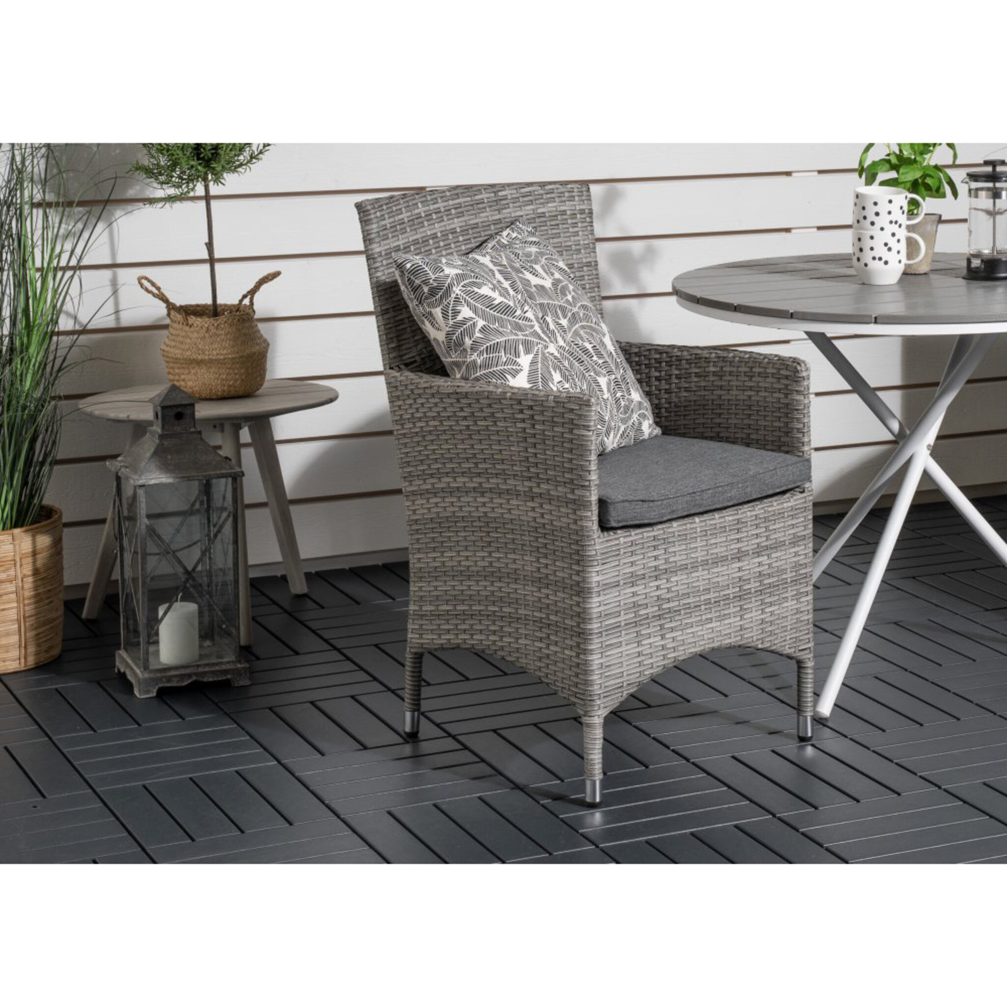 Loungefåtölj 2-pack Malin, ljusgrå/grå