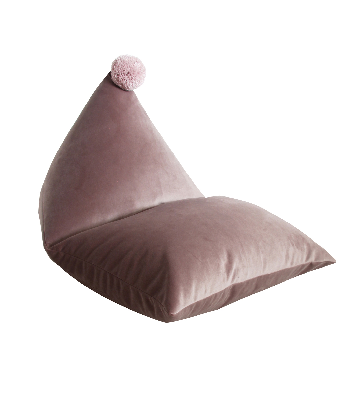 Sittpuff sammet FRAPPE 80 x 120 cm med pompom