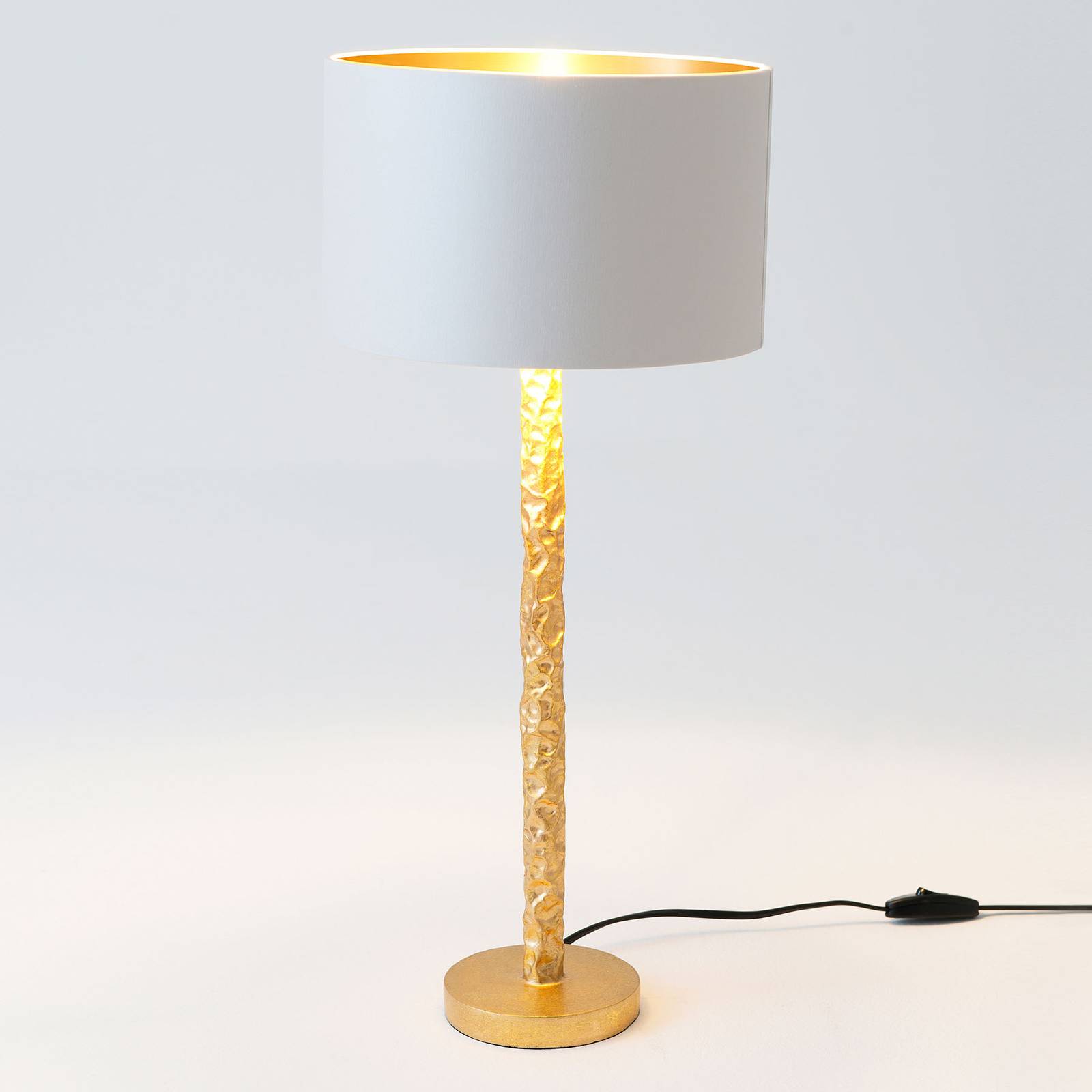 Bordslampa Cancelliere Rotonda vit/guld 57 cm