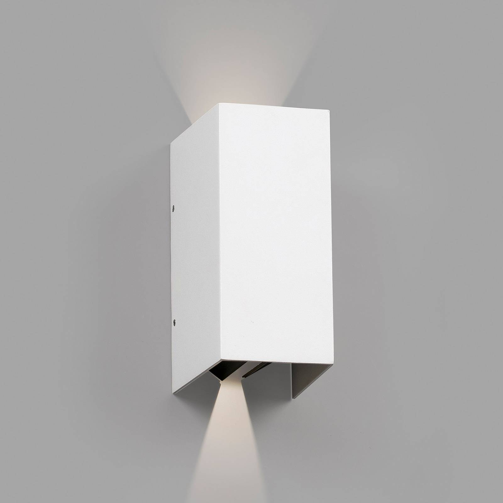 LED-utomhusvägglampa Blind, vit
