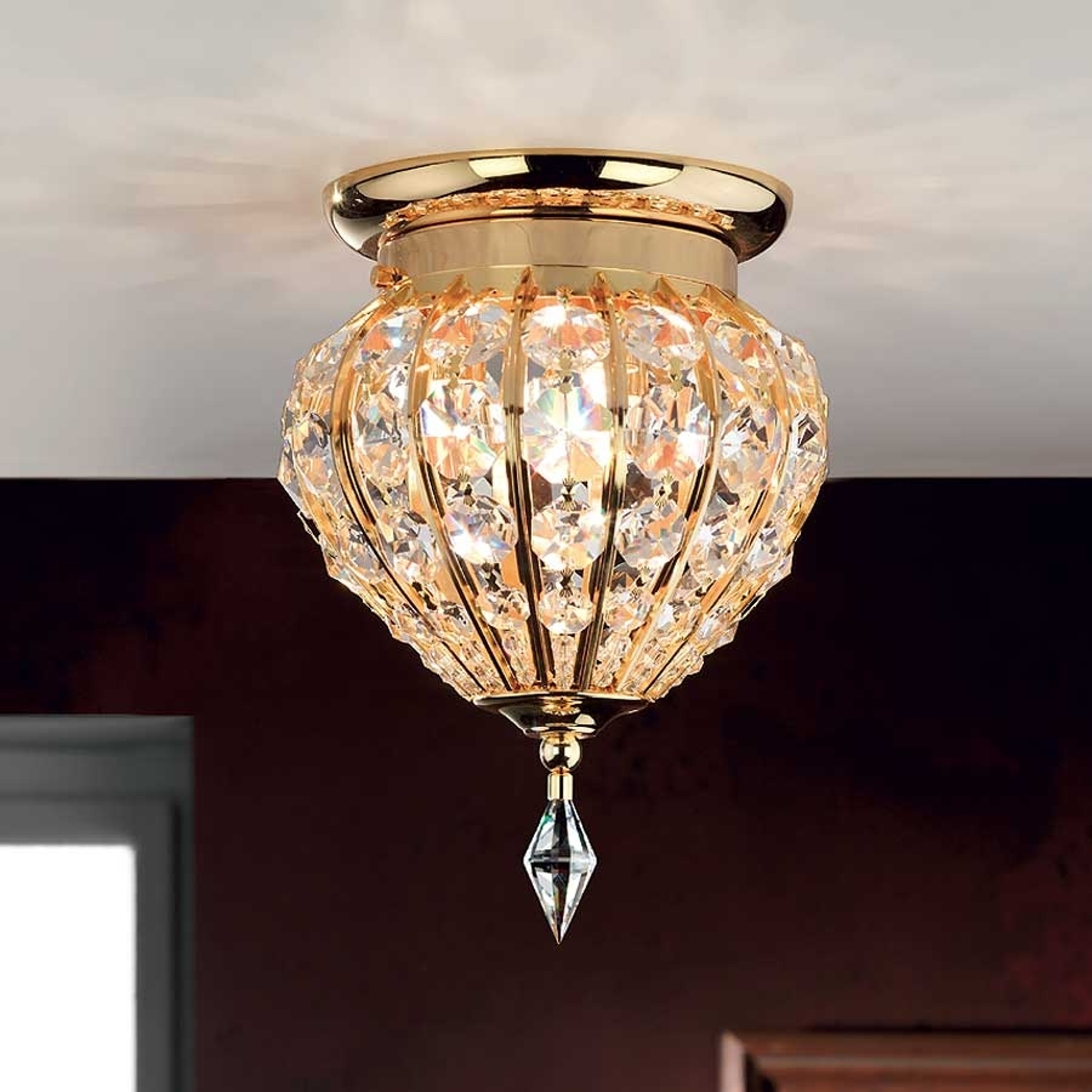 Kristalltaklampa MOSKVA, 17 cm