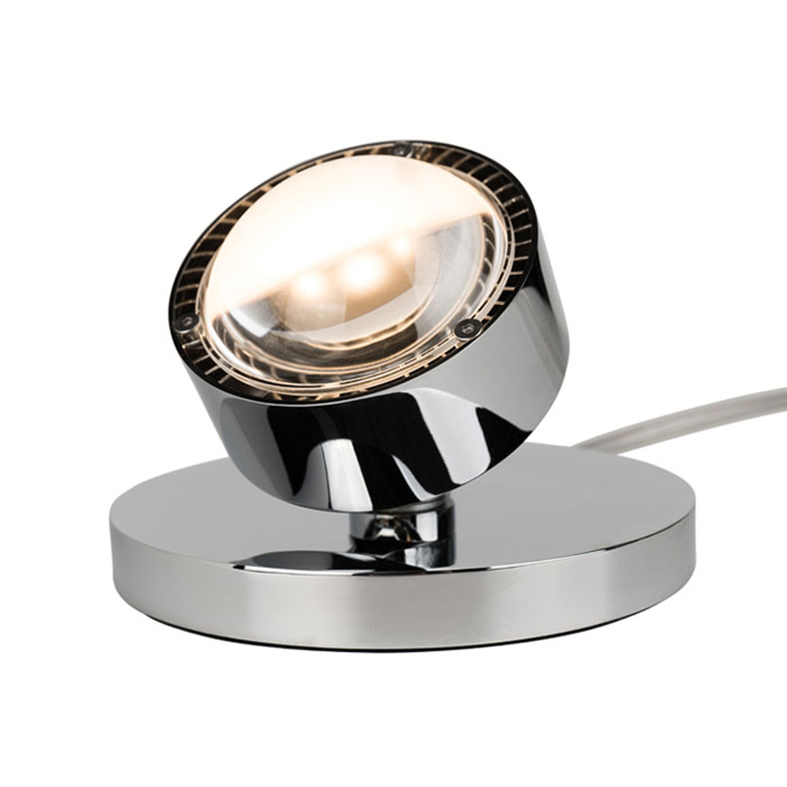 LED-bordsspotlight Puk Spot krom