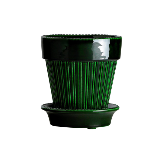 Bergs Potter Simona 16 cm grön glaserad kruka